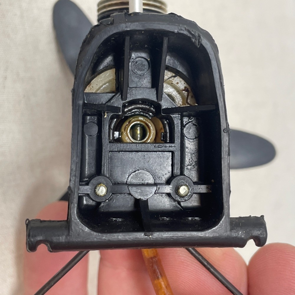 RC Model Airplane Engine And Wheels Has Compression