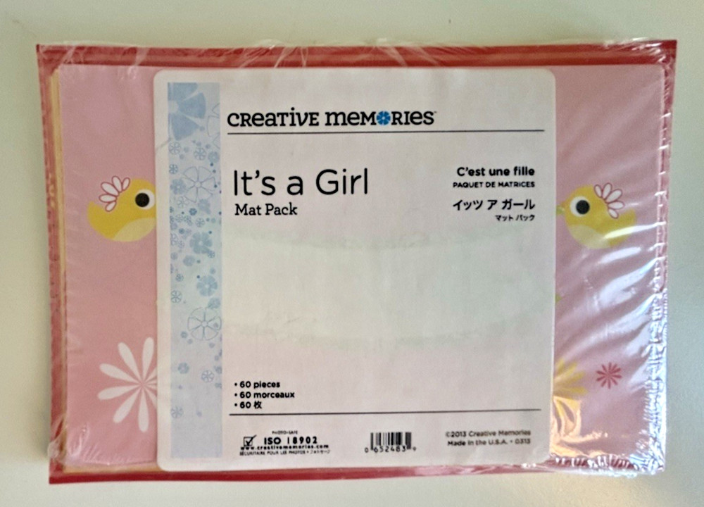 Creative Memories IT'S A GIRL Stack Pack & Mat Pack - NEW