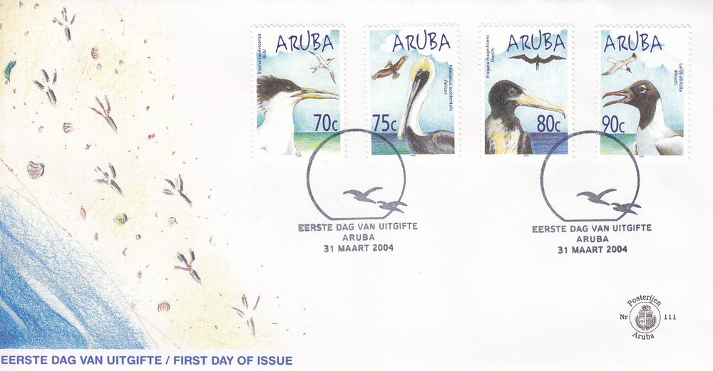 Aruba Issue FDC 2004 (111) Birds