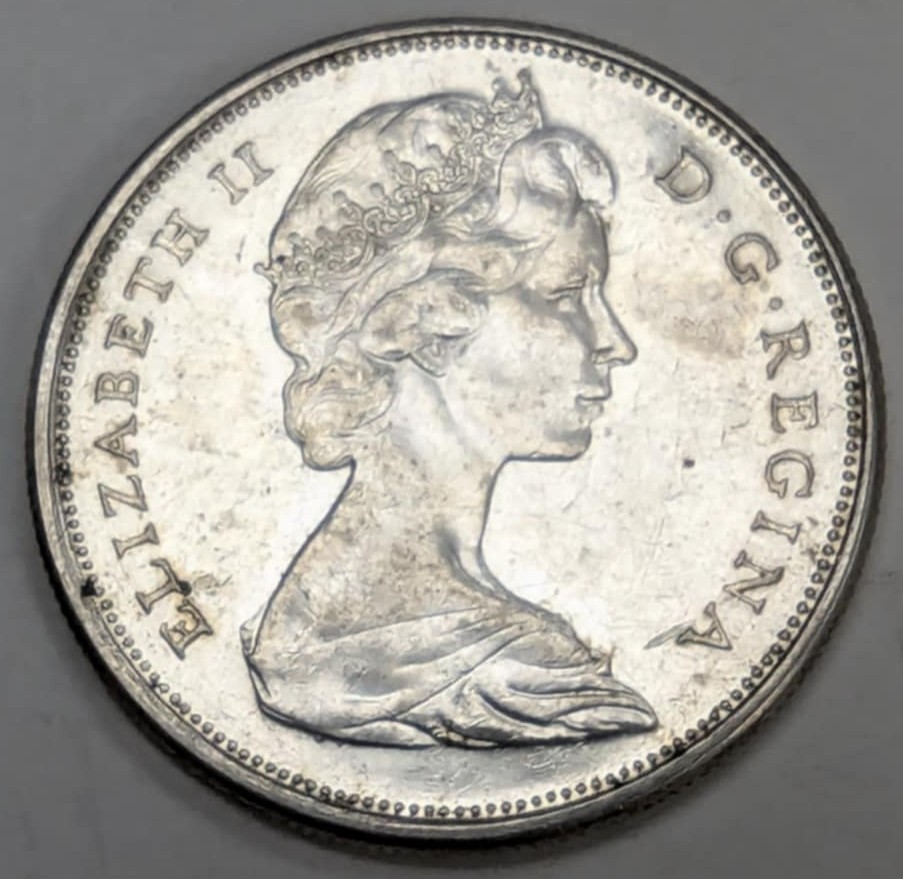 1965 Canada Half Dollar Silver Coin
