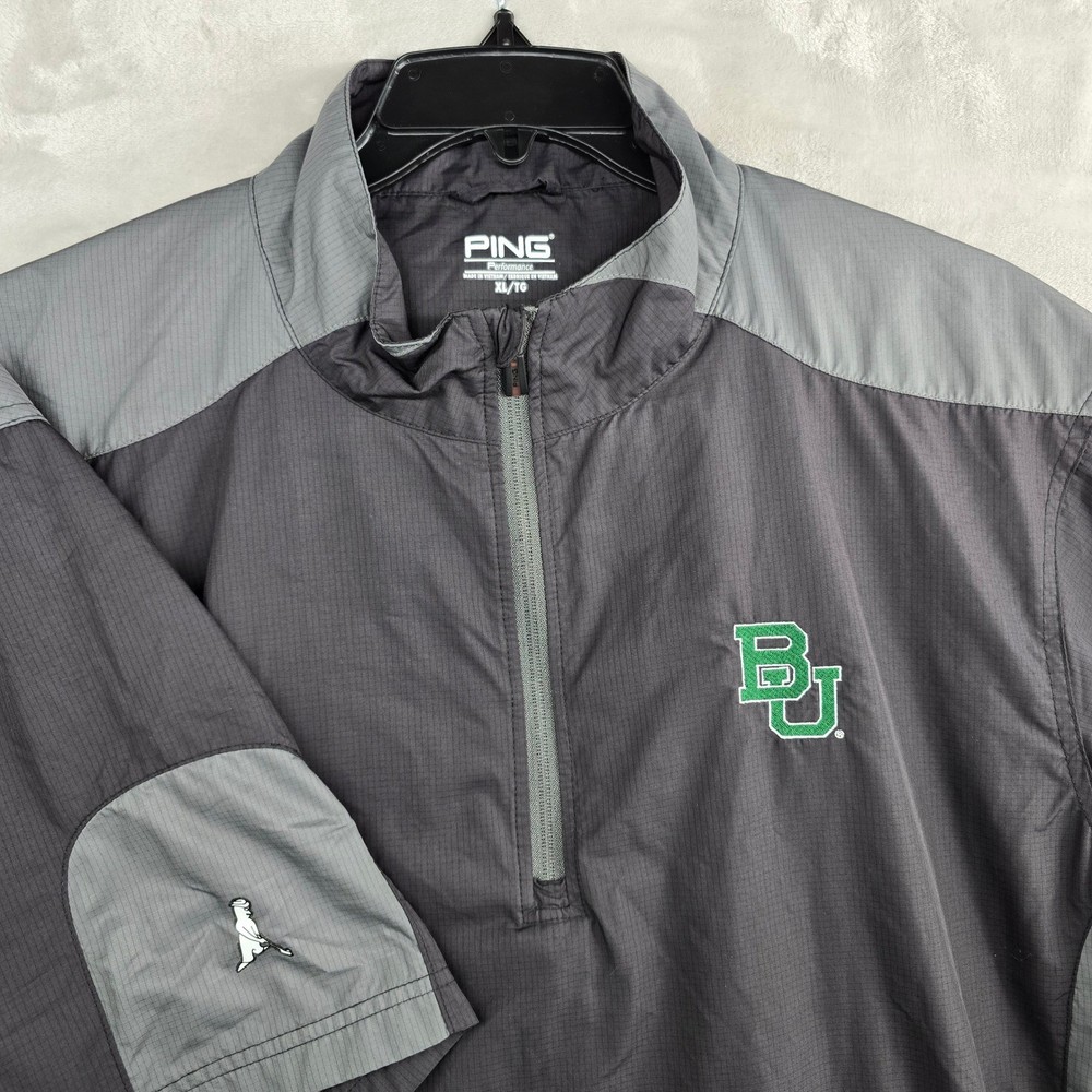 Ping Performance Baylor Bears Golf Pullover Jacket XL Quarter Zip Short Sleeve