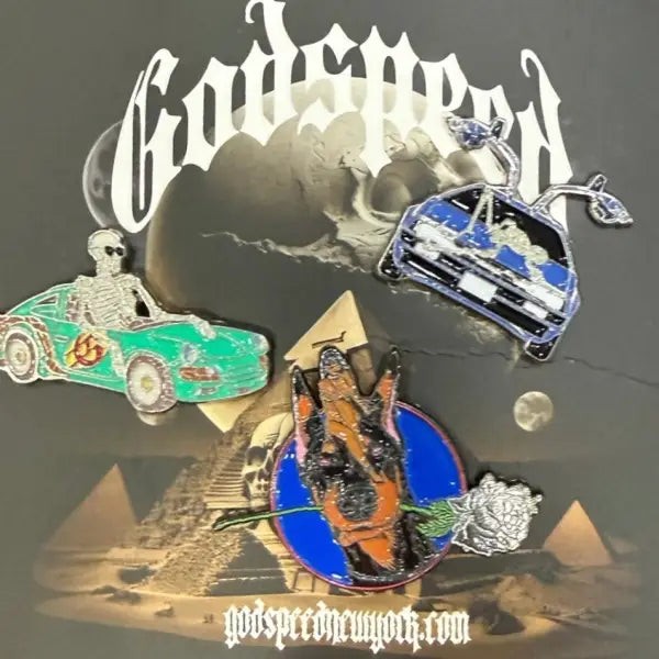 Godspeed skeleton,dog pins