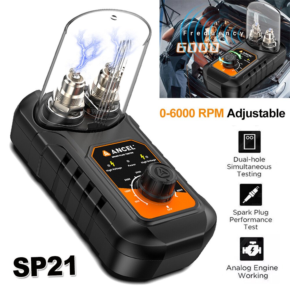 ANCEL SP21 Spark Plug Tester Dual Hole 12V Car Petrol Ignition Analyzer System