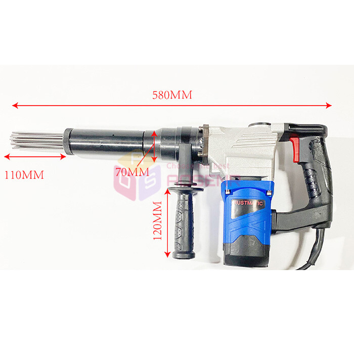 110V Electric Needle Derusting Gun Rust Removal Needle Scaler Jet Chisel