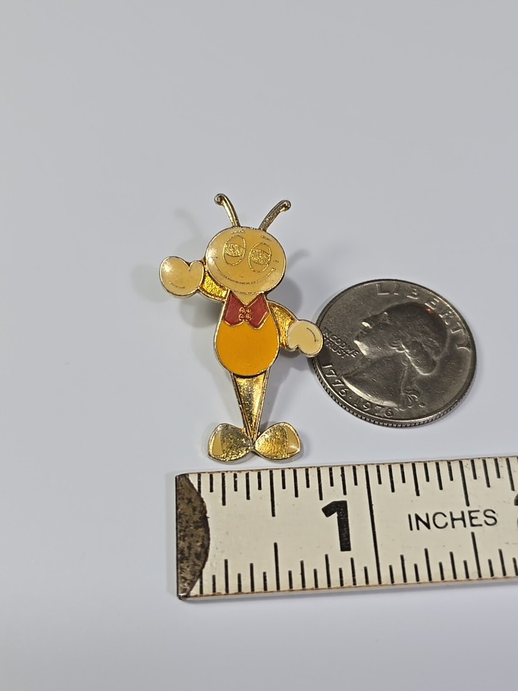 Cartoon Smiling Ant Bug Lapel Pin