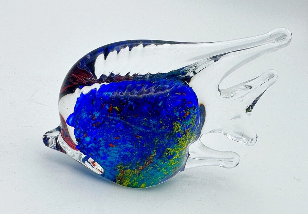 装饰品 琉璃《彩色神仙鱼》三只（高12宽12cm）