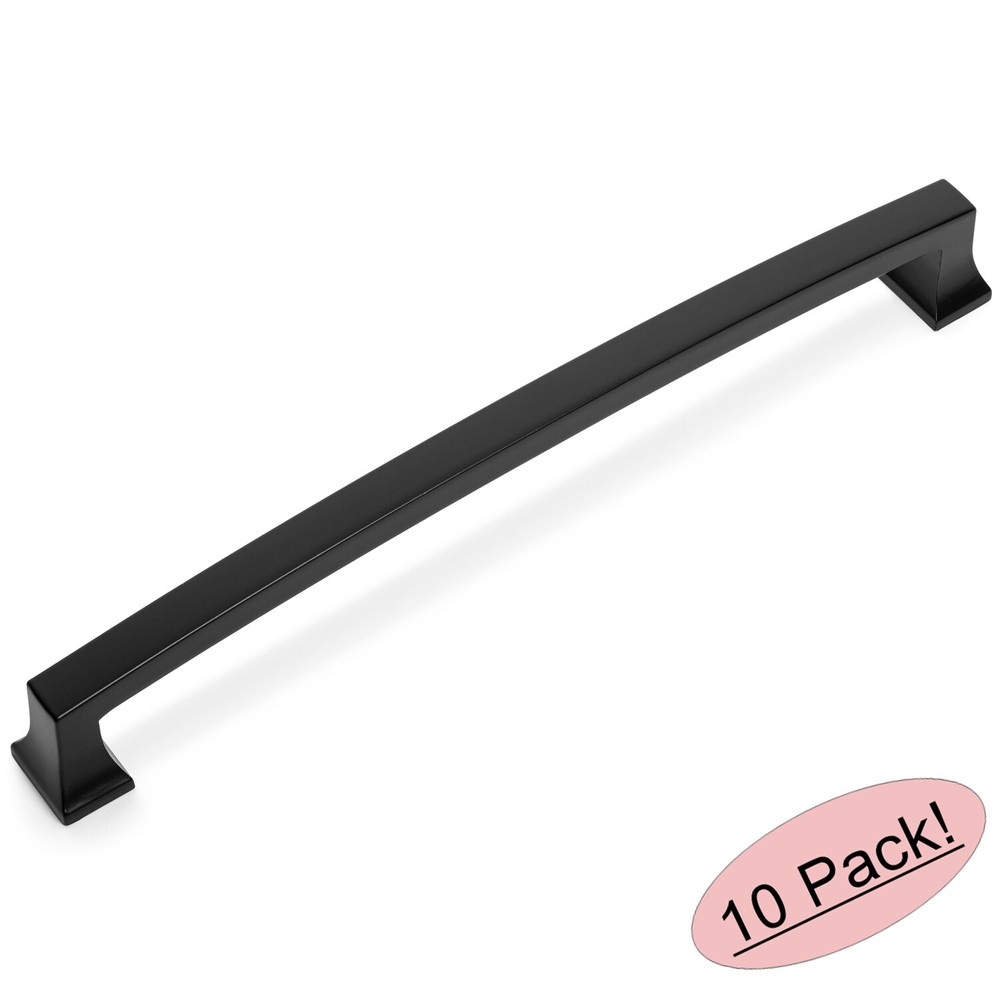 *10 Pack* Cosmas Cabinet Hardware Flat Black Contemporary Pulls #755-192FB