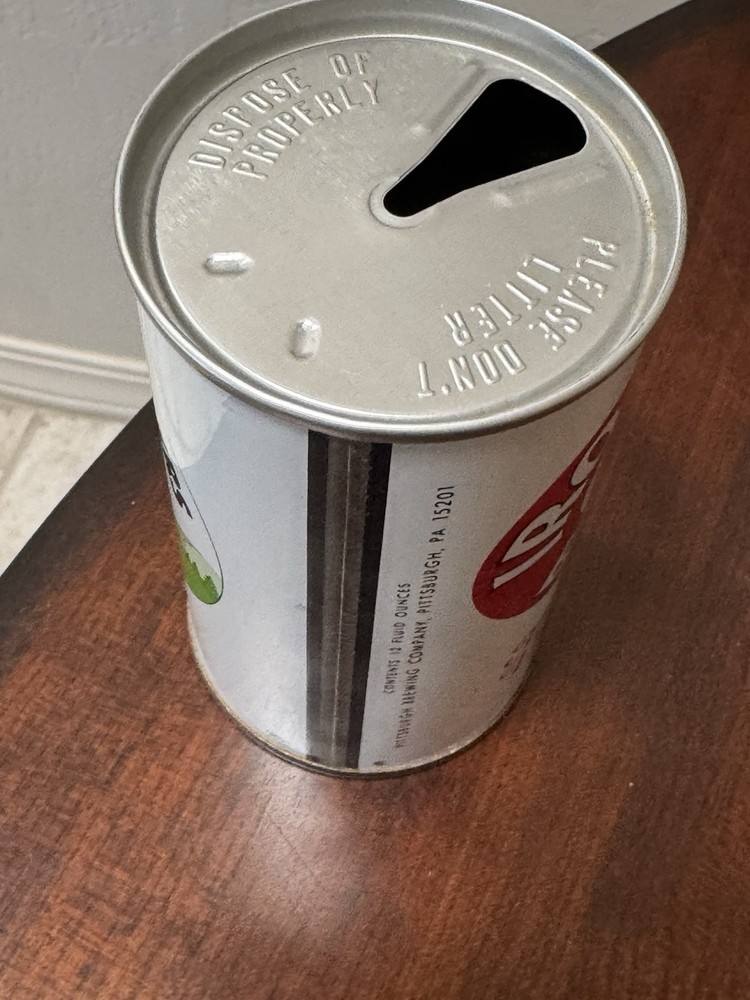 Iron City Mountaineers - WV bottom lid - Empty Beer Can - pull tab can