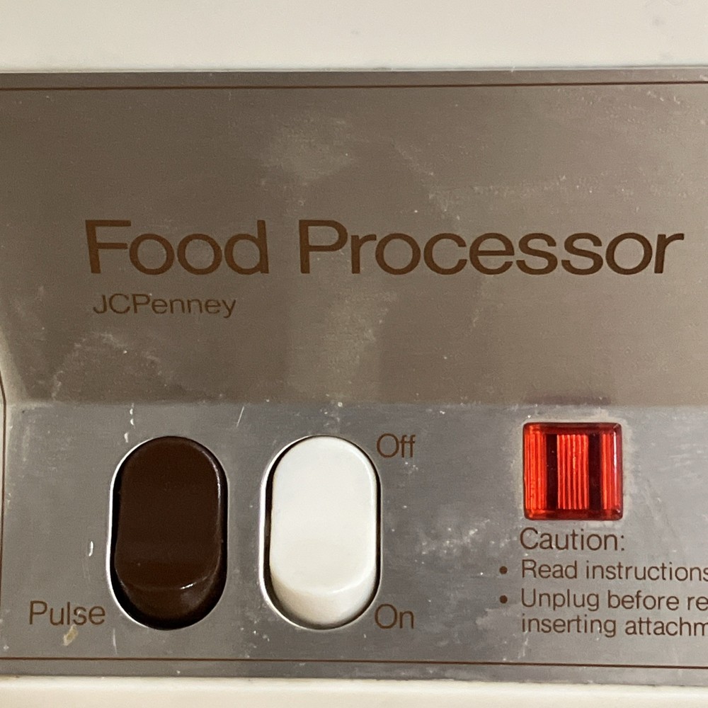 JC Penney Vintage Food Processor Model 8340 Motor Replacement Tested Base