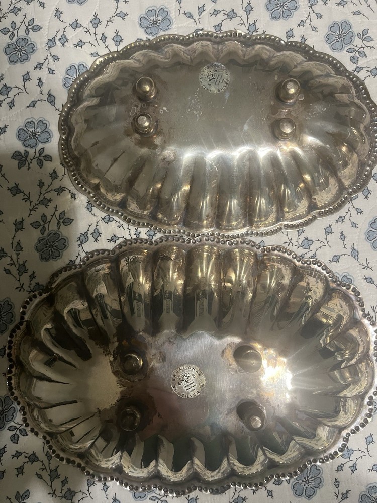 4 Piece Silver (hand Made India) Bowl/Tray