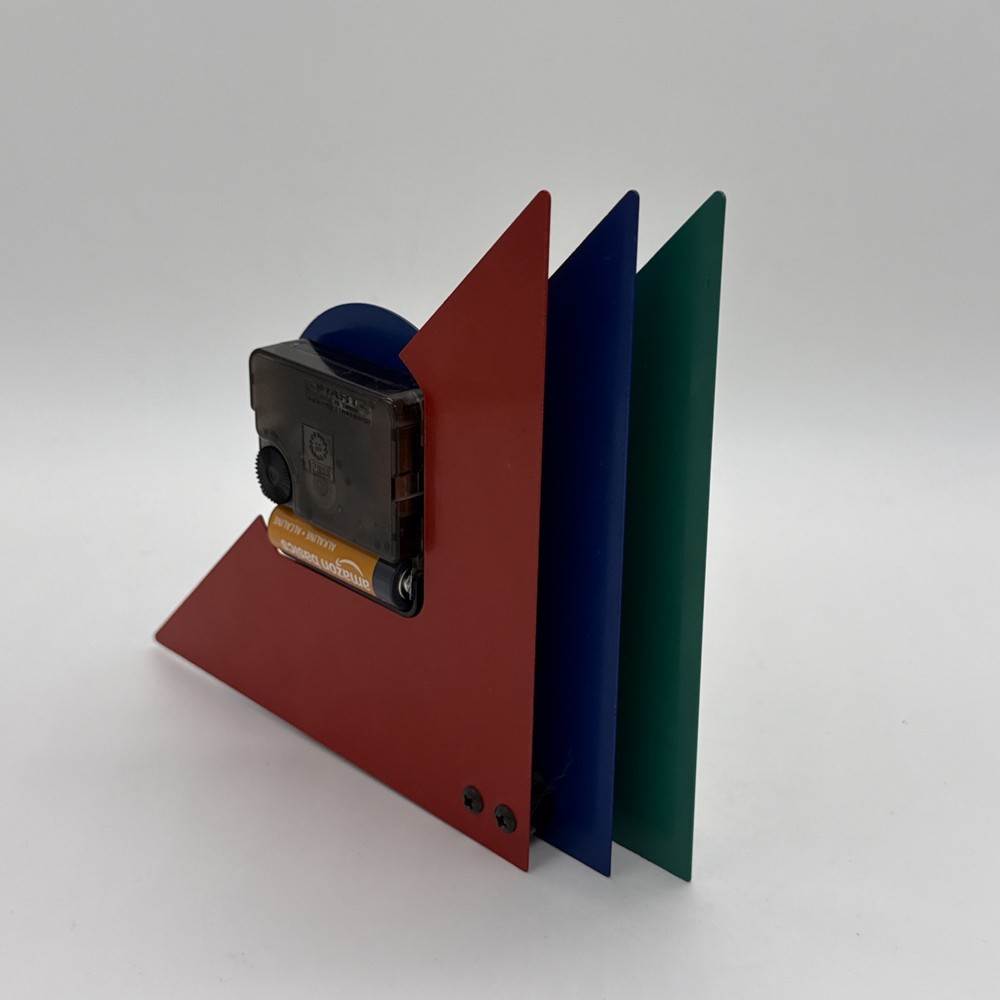 1980s Multicolor Stacked Desk or Mantel Clock does not work check description