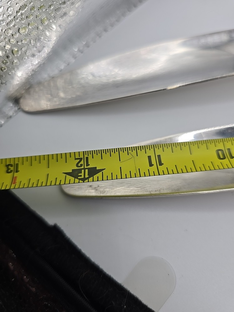 Vintage Mid Century Modern Large Silverplate Serving salad Fork Spoon Set EUC