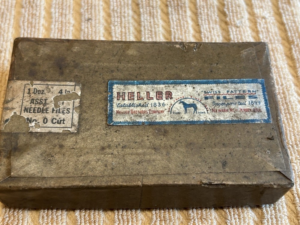 Vintage Heller Needle File Set-4” #0 Cut