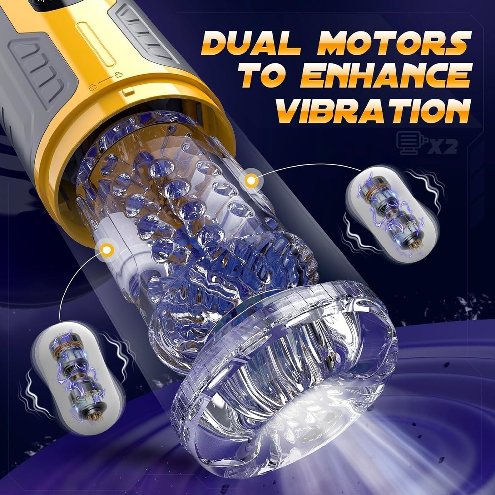 Male Masturbaters Automatic HandsFree Thrusting Cup Rotate Stroker Men Lubricant
