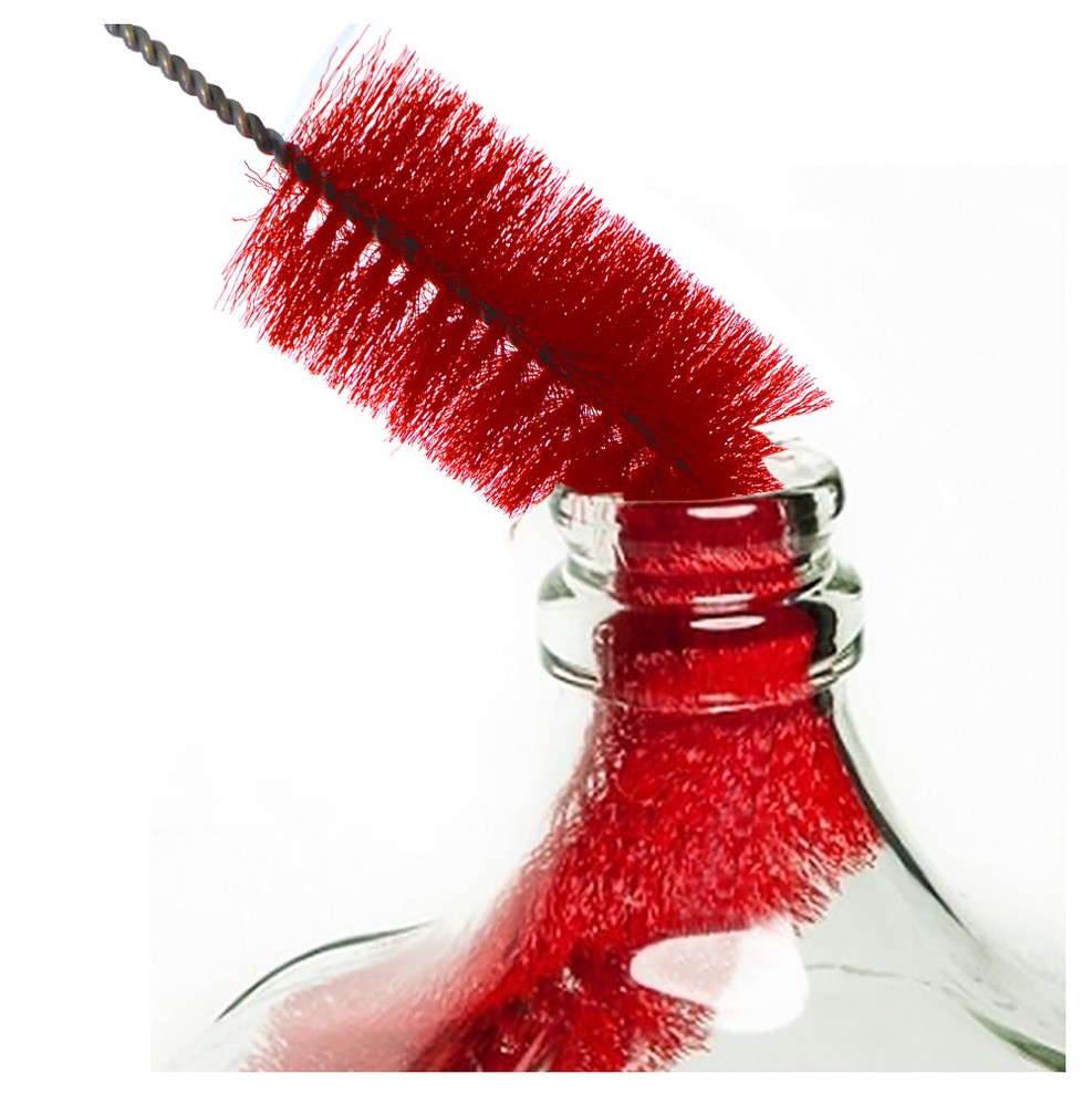 Soft Red Bristle Carboy Brush
