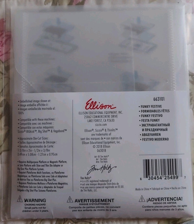 Sizzix Thinlits Tim Holtz Funky Festive 16 Dies Set NIP