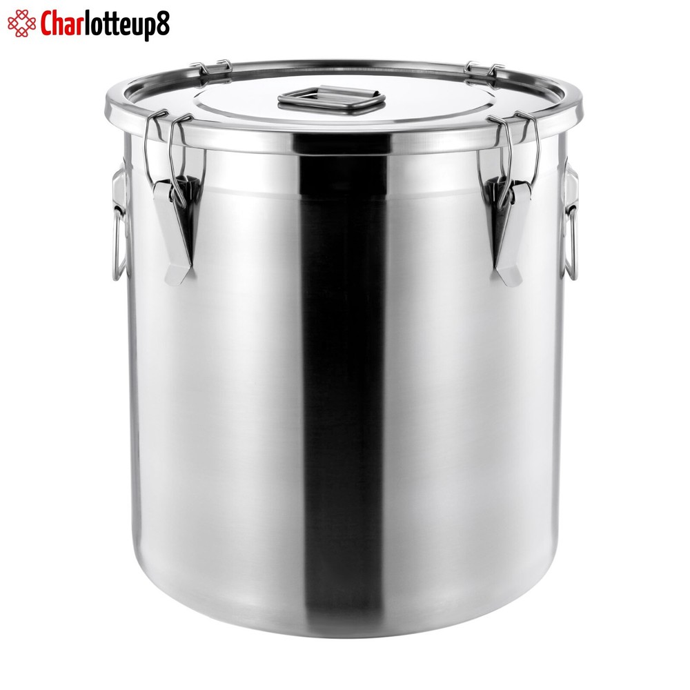 48L Stainless Steel Airtight Container Rice Cereal Grain Container Storage Box