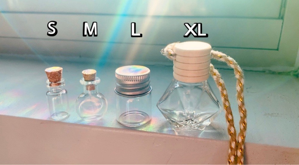 2 Pack of Medium Empty Glass Screw-Top Bottles