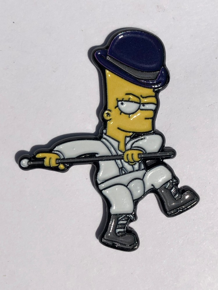 Bart Clockwork Orange Alex Mashup Funny Silly HAT PIN Lapel Brooch
