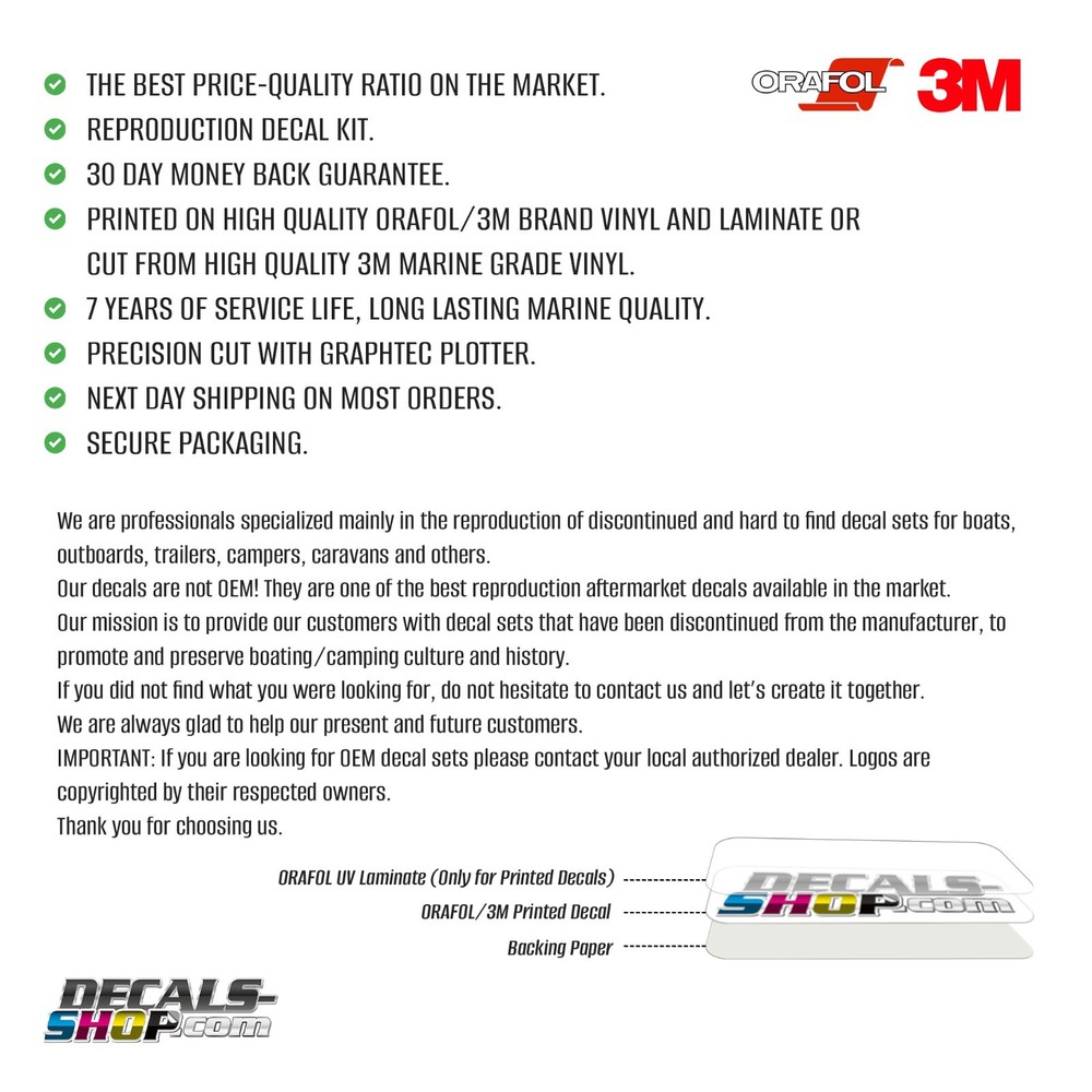 Mercury 9.9 hp Two Stroke 1999-2006 outboard engine decals sticker set