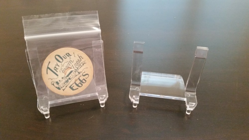 *1 Premium 2-3/16" Display Stand Book Blotters Bottle Caps Pinbacks 36C