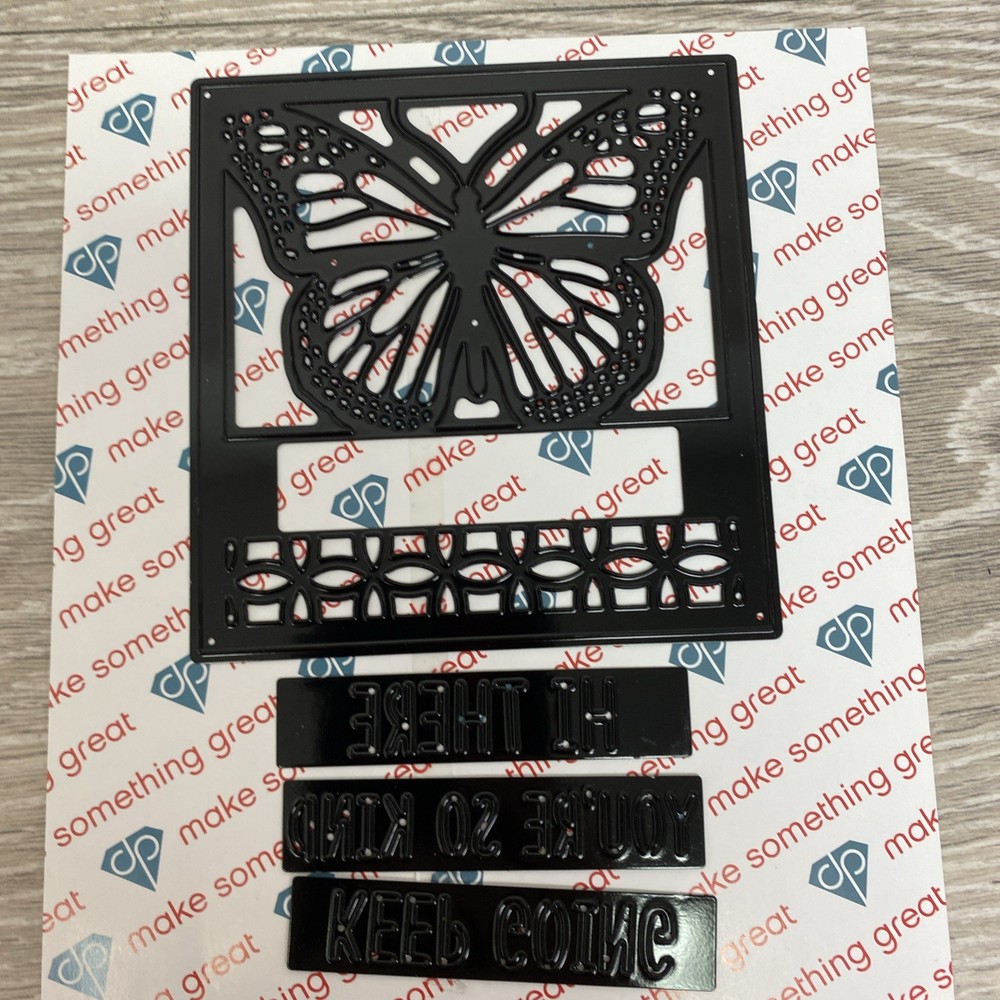 Diamond Press Dies SENDING HAPPY Nesting Background Die Set