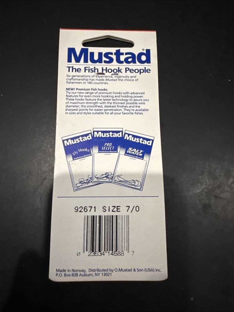Mustad Ref 92671 Size 7/0 Qty 5 Per Pack
