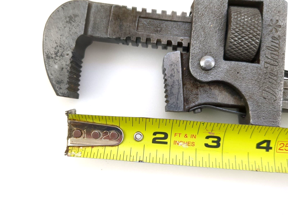 Vintage True Value Pipe Monkey Wrench Hand Tool Adjustable 10"