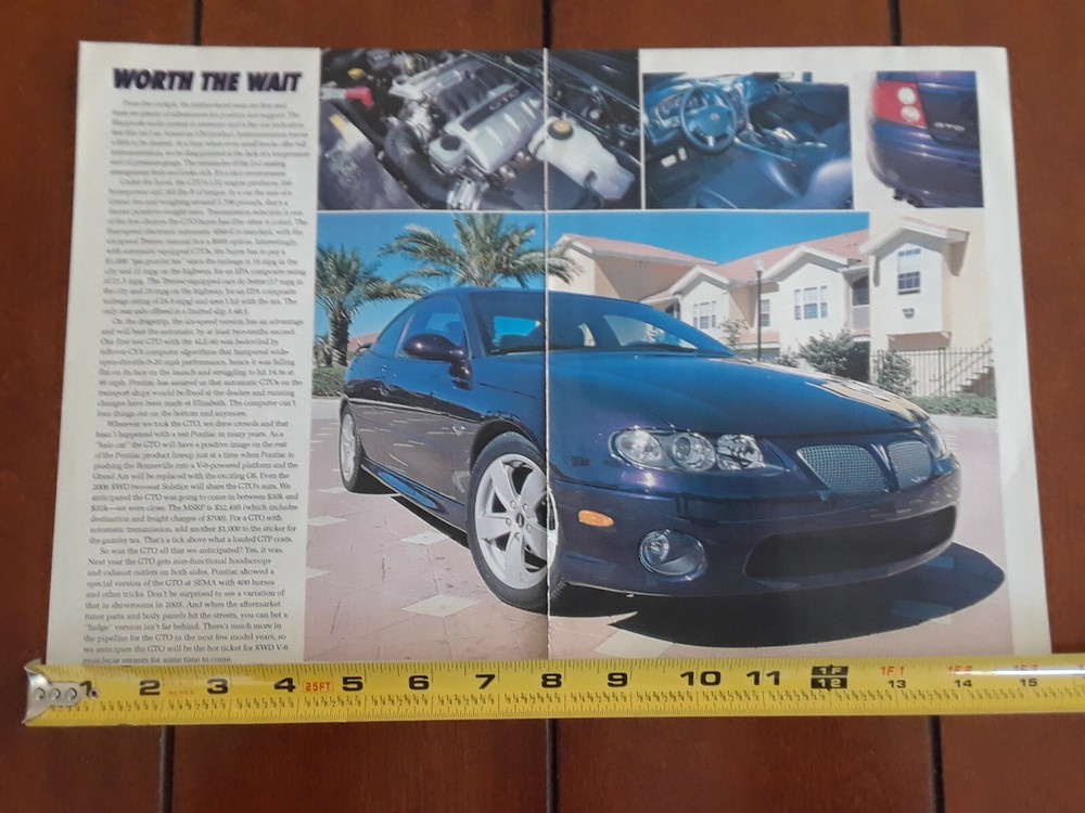 2004 PONTIAC GTO ORIGINAL ARTICLE