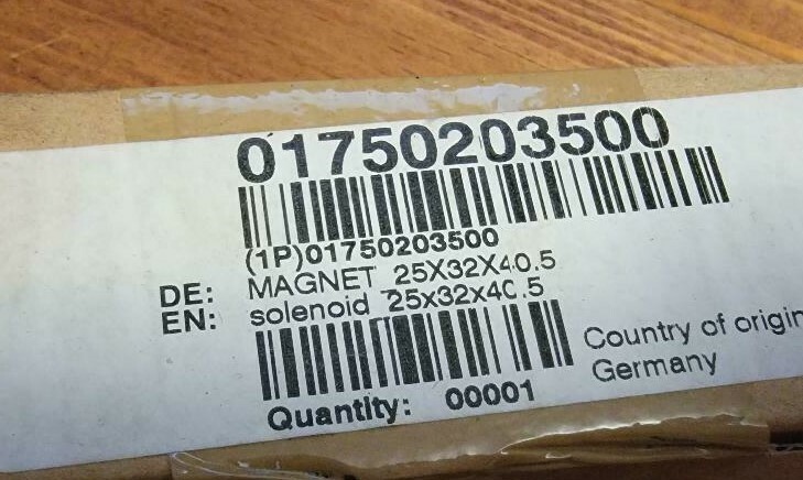 ALIGNMENT UNIT SOLENOID 01750203500