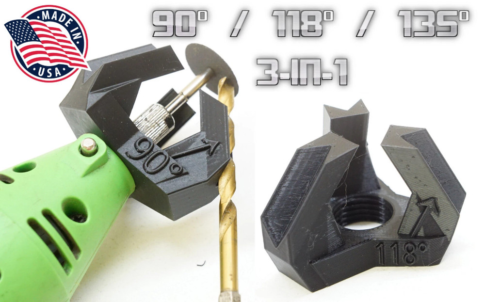 Dremel Drill Bit Sharpener Guide 3 Angle M19-2 Thread USA Made Precision Tool