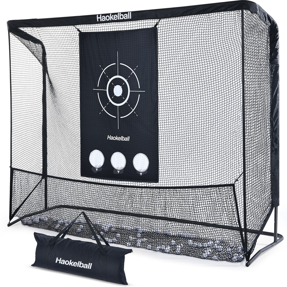 10x7.5ft Heavy-Duty Backyard Golf Practice Net w/Target Cloth Golf Training Net