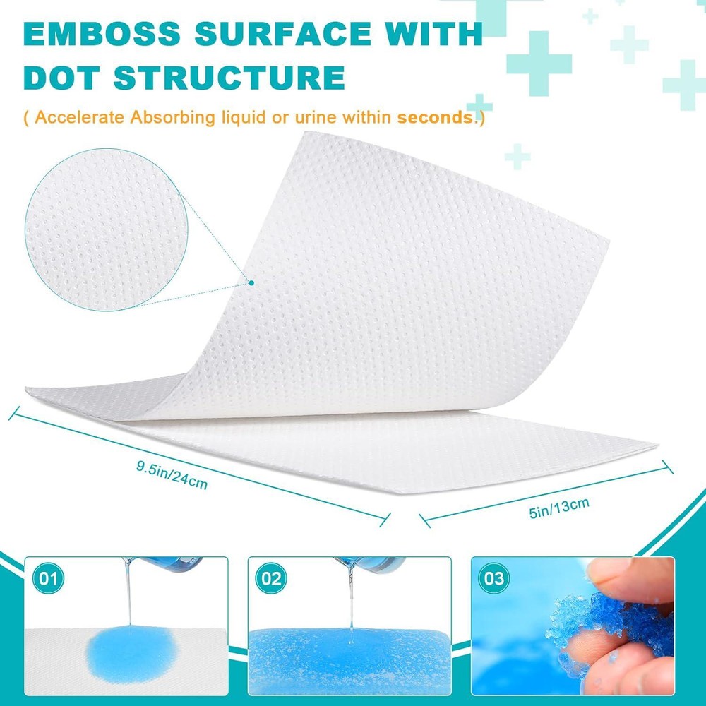90 PCS Super Absorbent Commode Pads for Bedside Commode Bucket, Commode Liners P