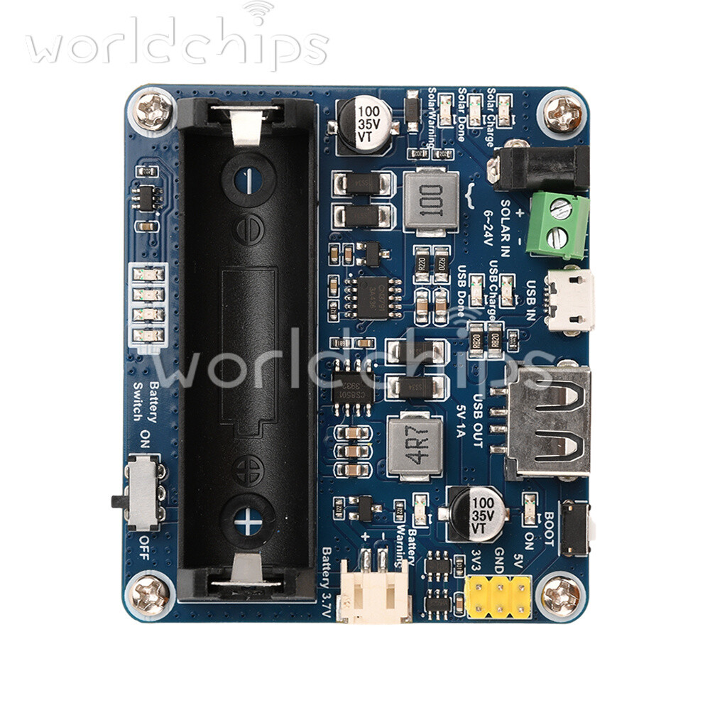 Power Manager Module for 6V~24V Solar Panel Support MPPT USB Battery Charging
