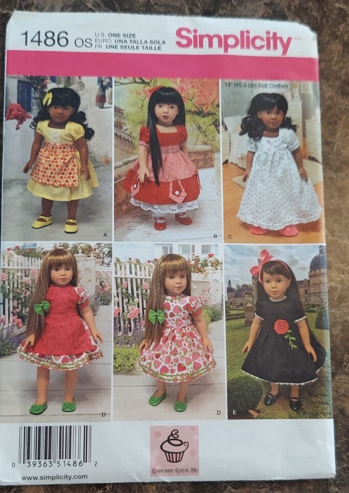 Simplicity Doll Clothes Pattern 18" Dolls ~Cut~ All Pieces Here!