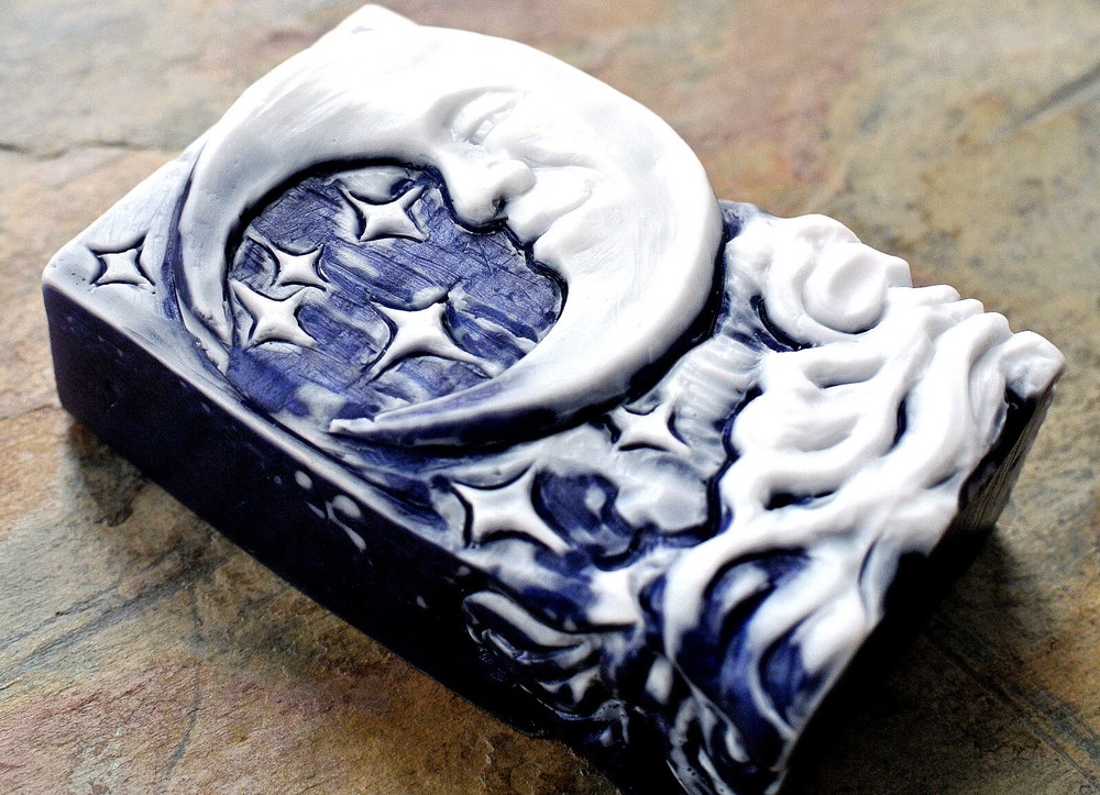 MOON SILICONE MOLD for soap making and other crafts