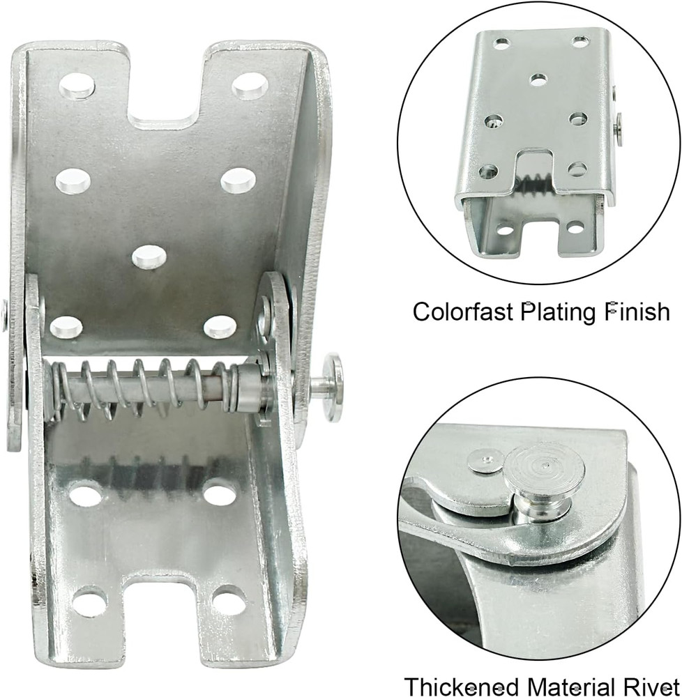 2pcs Folding Hinge Bracket, Self Locking Hinges 90 Degree Foldable Table Bracket