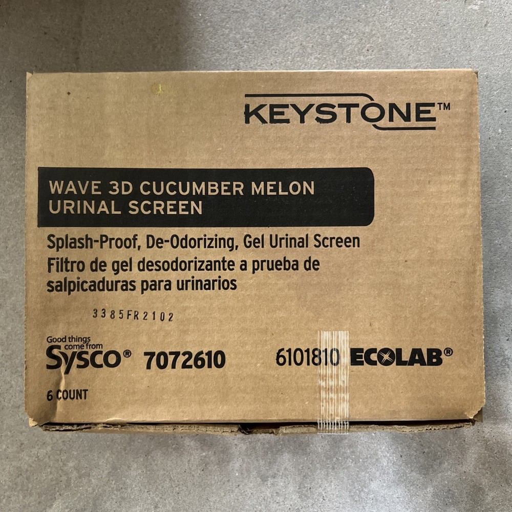 Keystone Splash-Proof  Urinal Screen Cucumber Melon Wave 3D (6/Case)