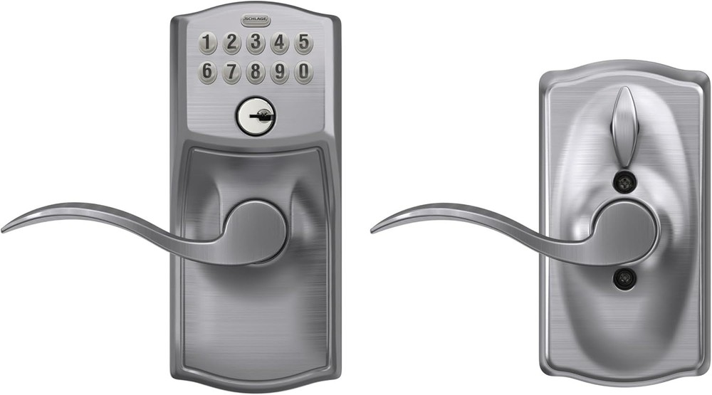 Electronic Keypad Lock, Touch Control, Satin Chrome