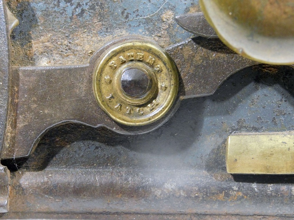 1846 Edwin Cotterill Signed Patented Plate Latch