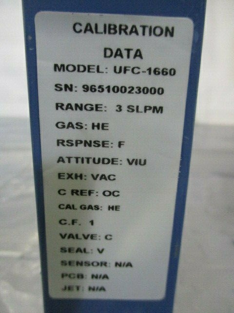 Unit Model 1660, Mass Flow Controller, UFC-1660, HE/3 SLM, 421806