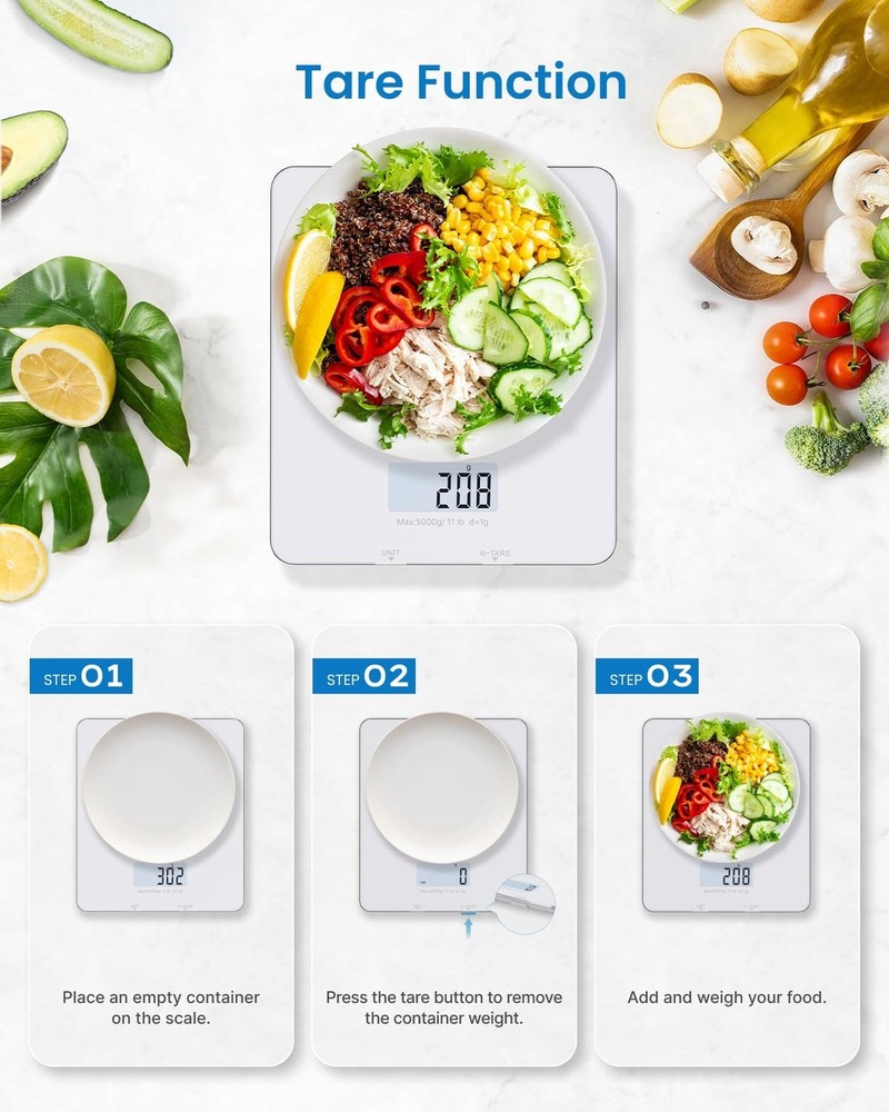 RENPHO Food Scale with Nutritional Calculator, Digital Kitchen Scale for Weig...