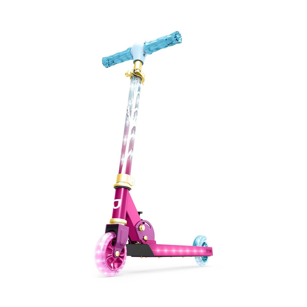 Jetson Frozen 2 Kids LED Light-Up Kick Scooter, Adjustable Handlebar, Easy Fold