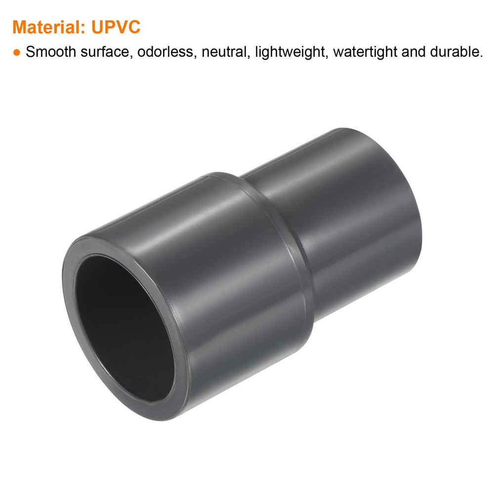 UPVC Fitting Pipe Reducer 3/4" x 1/2" 2pcs Straight Coupling