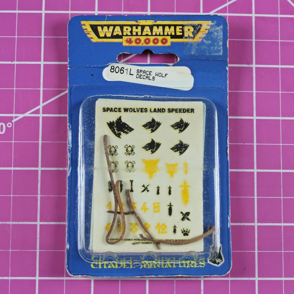 Warhammer 40k Space Wolf Decals NIB - OOP Citadel Waterslide Transfers Wolves