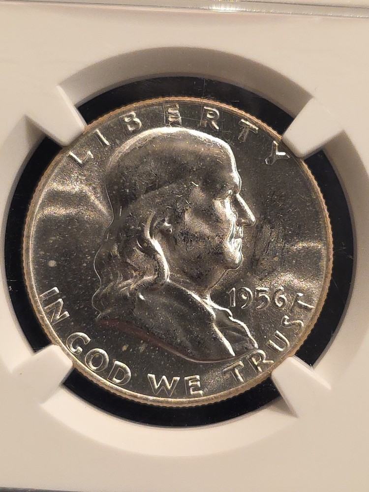 1956 Silver Franklin Half Dollar NGC MS-64