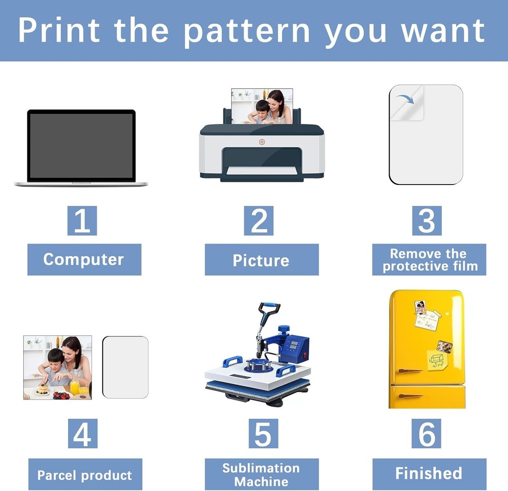 30 Pcs Rectangle Magnets for DIY Craft Sublimation Blanks