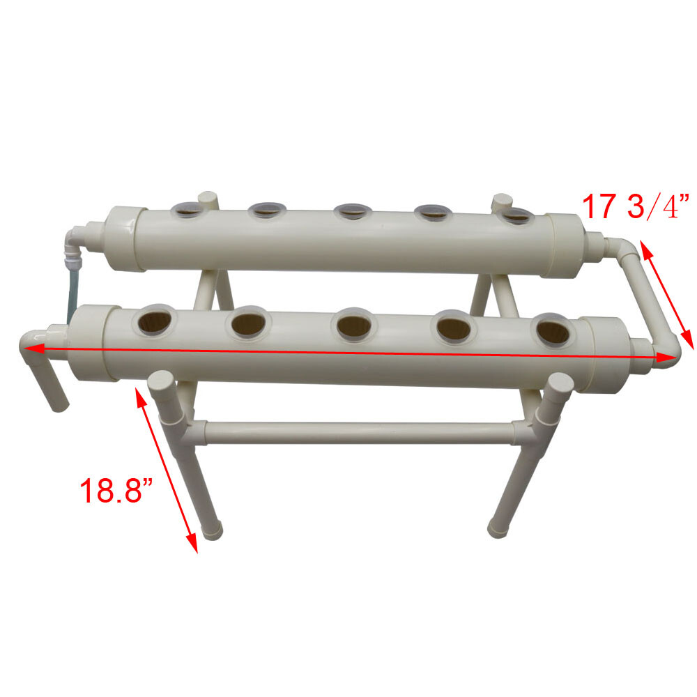 10 Sites Bolder Pope Hydroponic System Vegetable Fruit Growing Kit +water pump