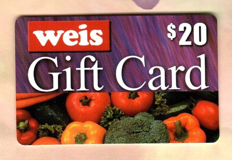 WEIS Assorted Vegetables ( 2003 ) Gift Card ( $0 - NO VALUE )