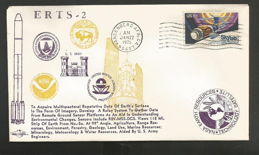ERTS-2 JAN 22,1975    VANDENBERG * ORBIT COVERS *